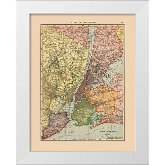 Hammond 15x18 White Modern Wood Framed Museum Art Print Titled - New York City New York - Hammond 1910
