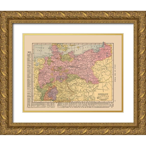 Hammond 18x15 Gold Ornate Wood Framed with Double Matting Museum Art Print Titled - Germany - Hammond 1910