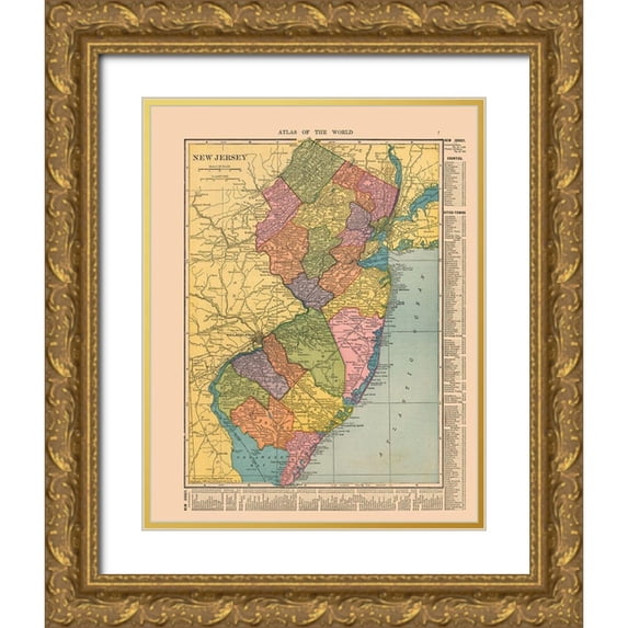 Hammond 20x24 Gold Ornate Wood Framed with Double Matting Museum Art Print Titled - New Jersey - Hammond 1910