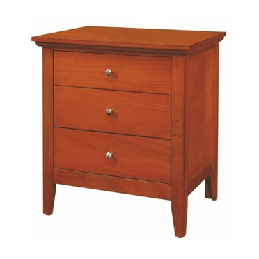 Hammond 3-Drawer Oak Nightstand (26"H x 18"W x 24"D)