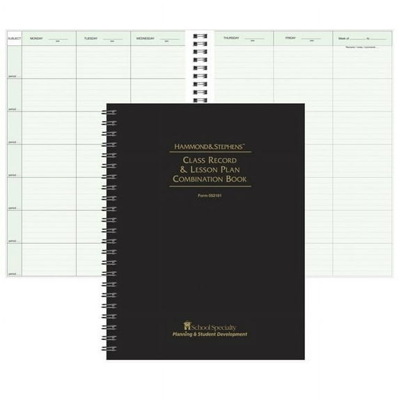 Hammond & Stephens 1481867 7 Subject 9-10 Week Class Record & Lesson Book