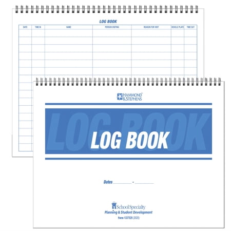 Hammond & Stephens 2020 Non Duplicating Wire-O Bound Security Log Book, 8-1/2 X 11 Inches, 50 Sheets