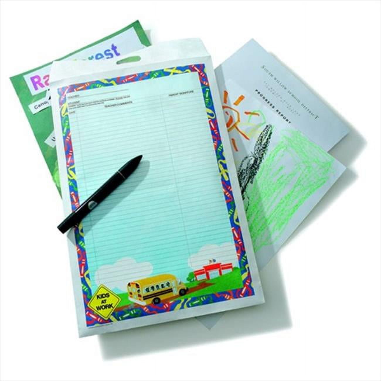 Hammond and Stephens 082125 Kids At Work Reusable School And Homework Envelope - Pack 100