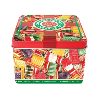 Hammond's Candies Old Fashioned Christmas Holiday Classics Mix Hard Candy in Decorative Tin, 16 oz.