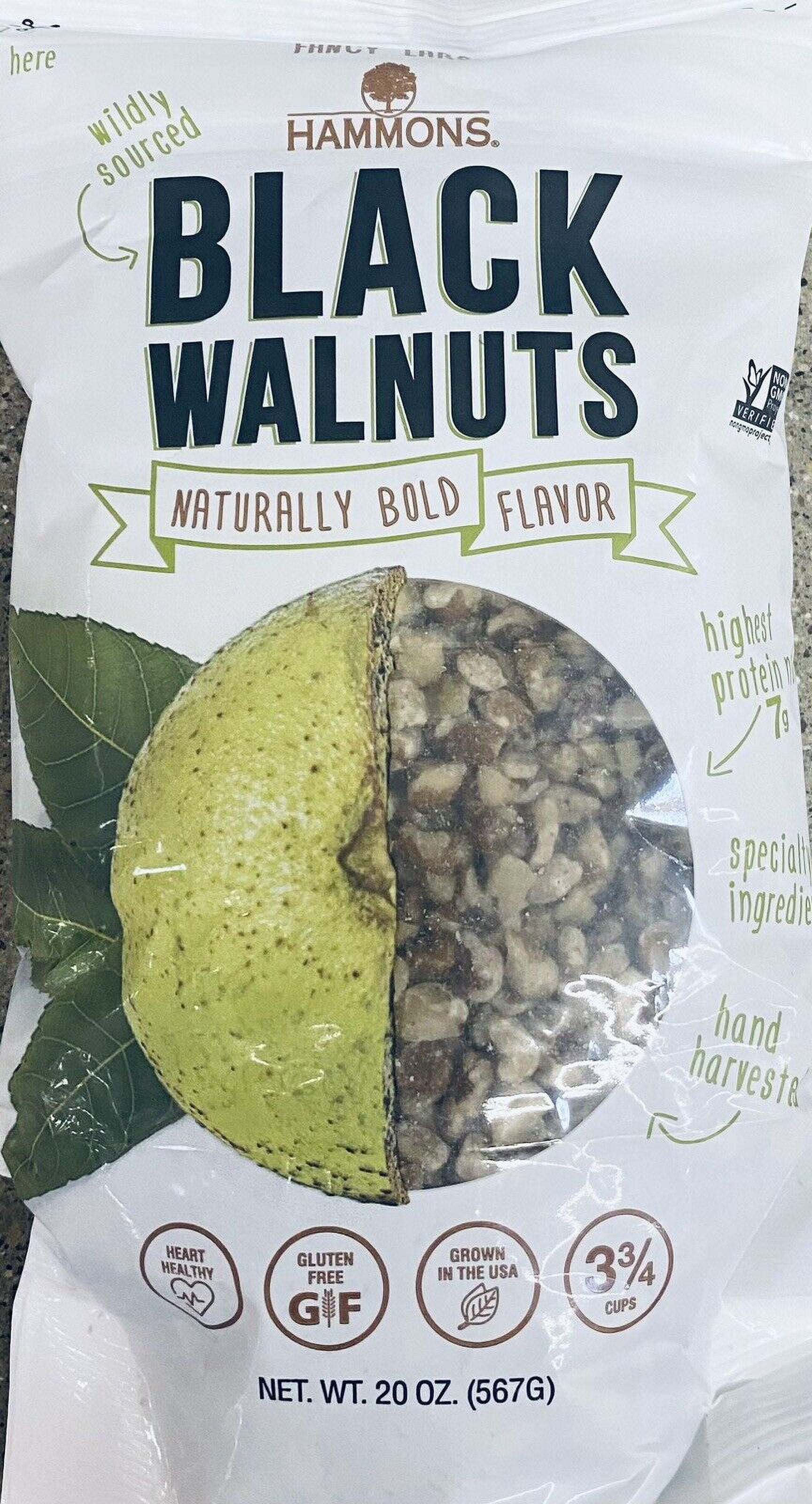 Hammons Black Walnuts Wildly Sourced 20 oz Bag FREE SHIP