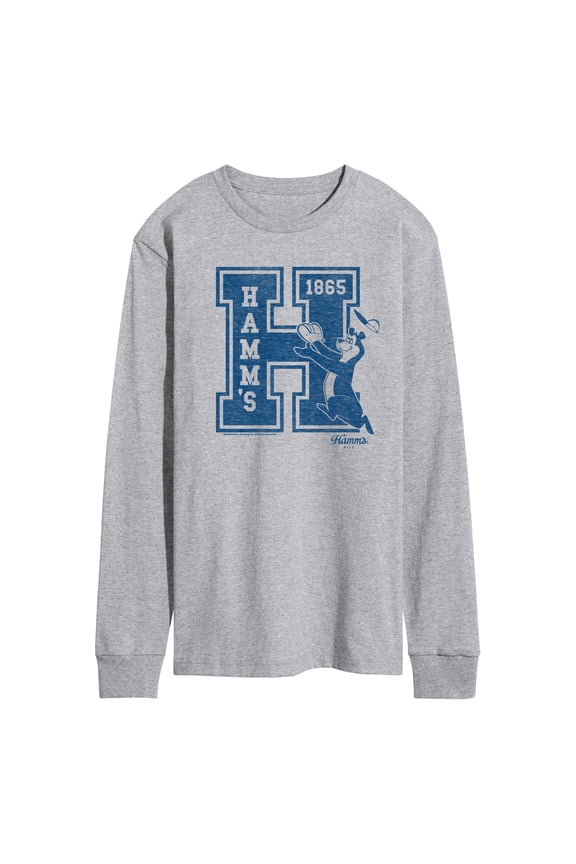 Hamms - Letterman - Men's Long Sleeve Graphic T-Shirt