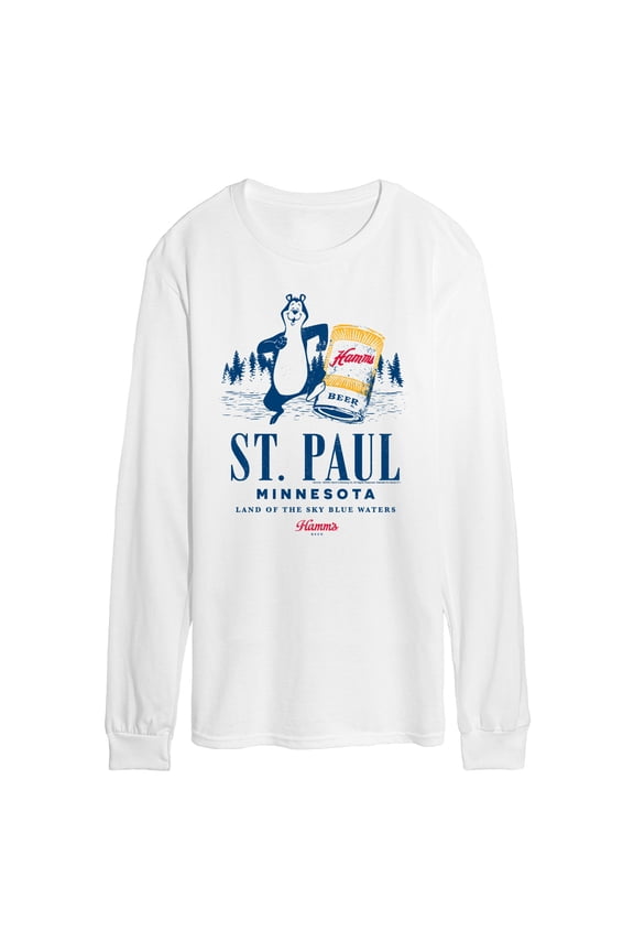 Hamms - St. Paul Minnesota - Men's Long Sleeve Graphic T-Shirt
