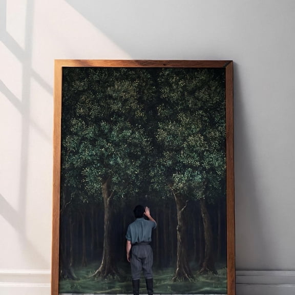 Hamnet Last Goodbye Scene Poster Shakespeare Inspired Painting Moody Botanical Print