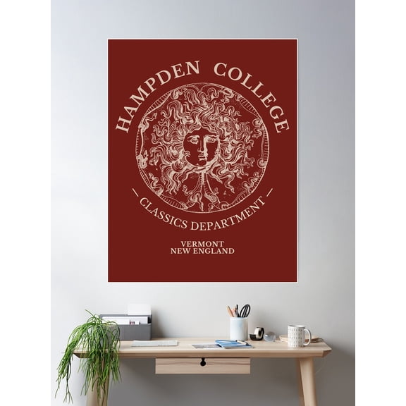 Hampden College Poster Wall Art, Modern Wall Decor For Living Room Bedroom, 16x24 UNFRAMED