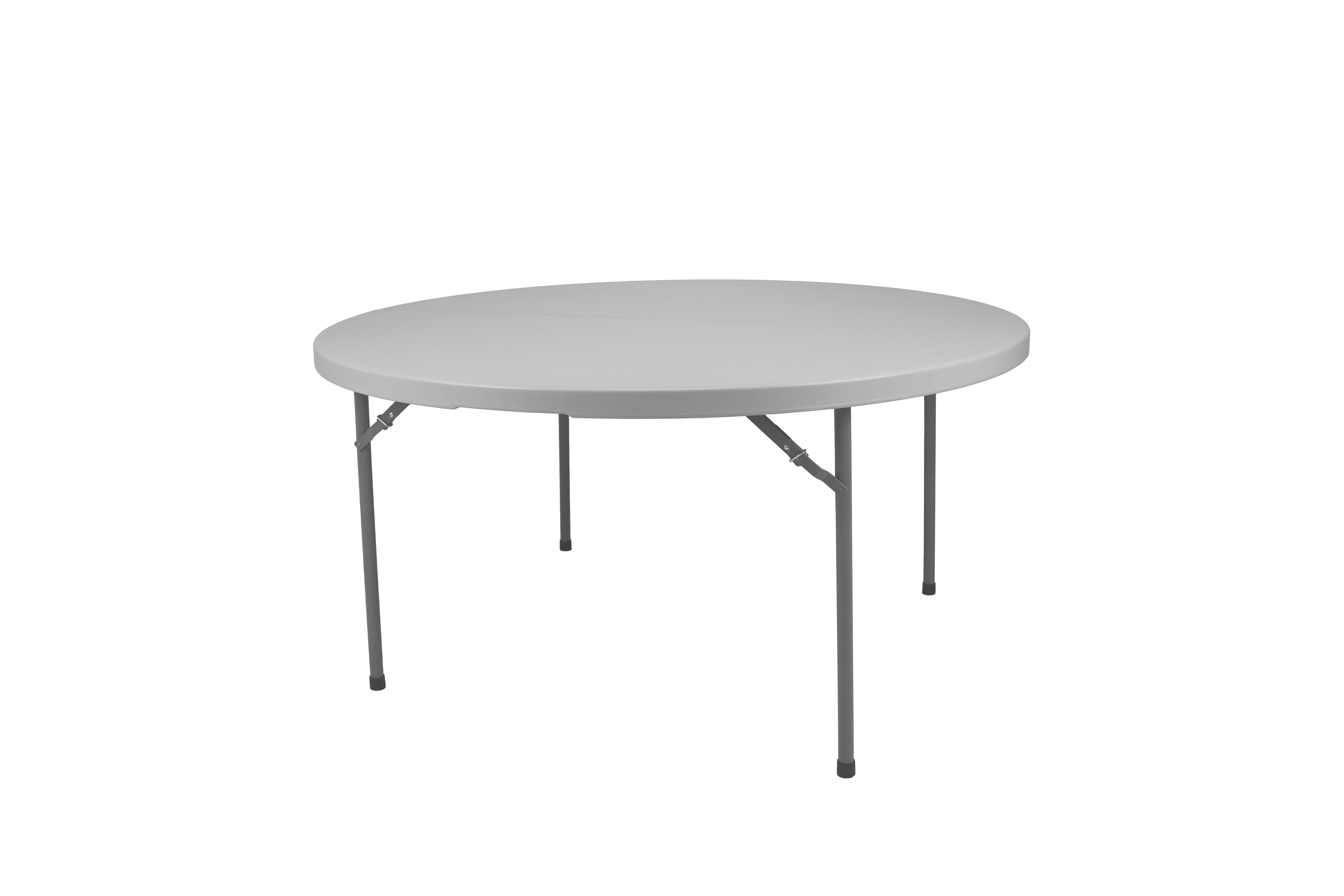 Hampden Furnishings Premium Seating Plastic Fold in Half Table, 60 Round Indoor/Outdoor
