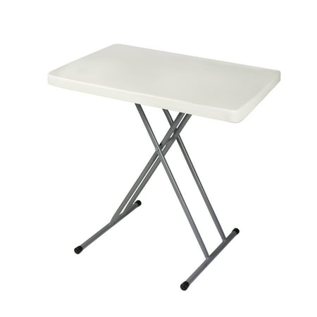 Hampden Furnishings Baldwin 13"-28" Personal Height Adjustable Folding Table, Plastic/Steel, Grey