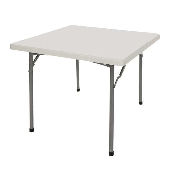 Hampden Furnishings Baldwin 36" X 36" Square Folding Table, Plastic/Steel, Grey