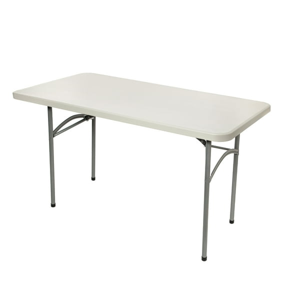 Hampden Furnishings Baldwin Collection 24" x 48" Folding Table, Plastic/Steel, Grey