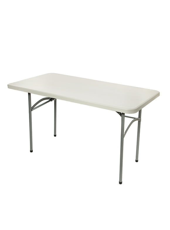 Hampden Furnishings Baldwin Collection 24" x 48" Folding Table, Plastic/Steel, Grey
