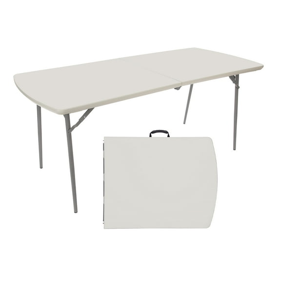 Hampden Furnishings Baldwin Collection 30" x 72" Fold-in-Half Banquet Table, Grey