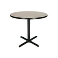 thumbnail image 1 of Hampden Furnishings Bennet Collection Steel Frame 36" Round Top, X Base, 30" Height Cafe Table, Black Frame/Grey Nebula Top, 1 of 5