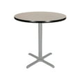thumbnail image 1 of Hampden Furnishings Bennet Collection Steel Frame 36" Round Top, X Base, 36" Height, Cafe Table Grey Frame/Grey Nebula Top, 1 of 5