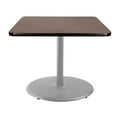 thumbnail image 1 of Hampden Furnishings Bennet Collection Steel Frame 36" Square Top, Round Base, 30" Height, Cafe Table Grey Frame/Mahogany Top, 1 of 5