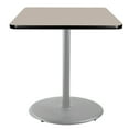 thumbnail image 1 of Hampden Furnishings Bennet Collection Steel Frame 36" Square Top, Round Base, 36" Height, Cafe Table Grey Frame/Grey Nebula Top, 1 of 5