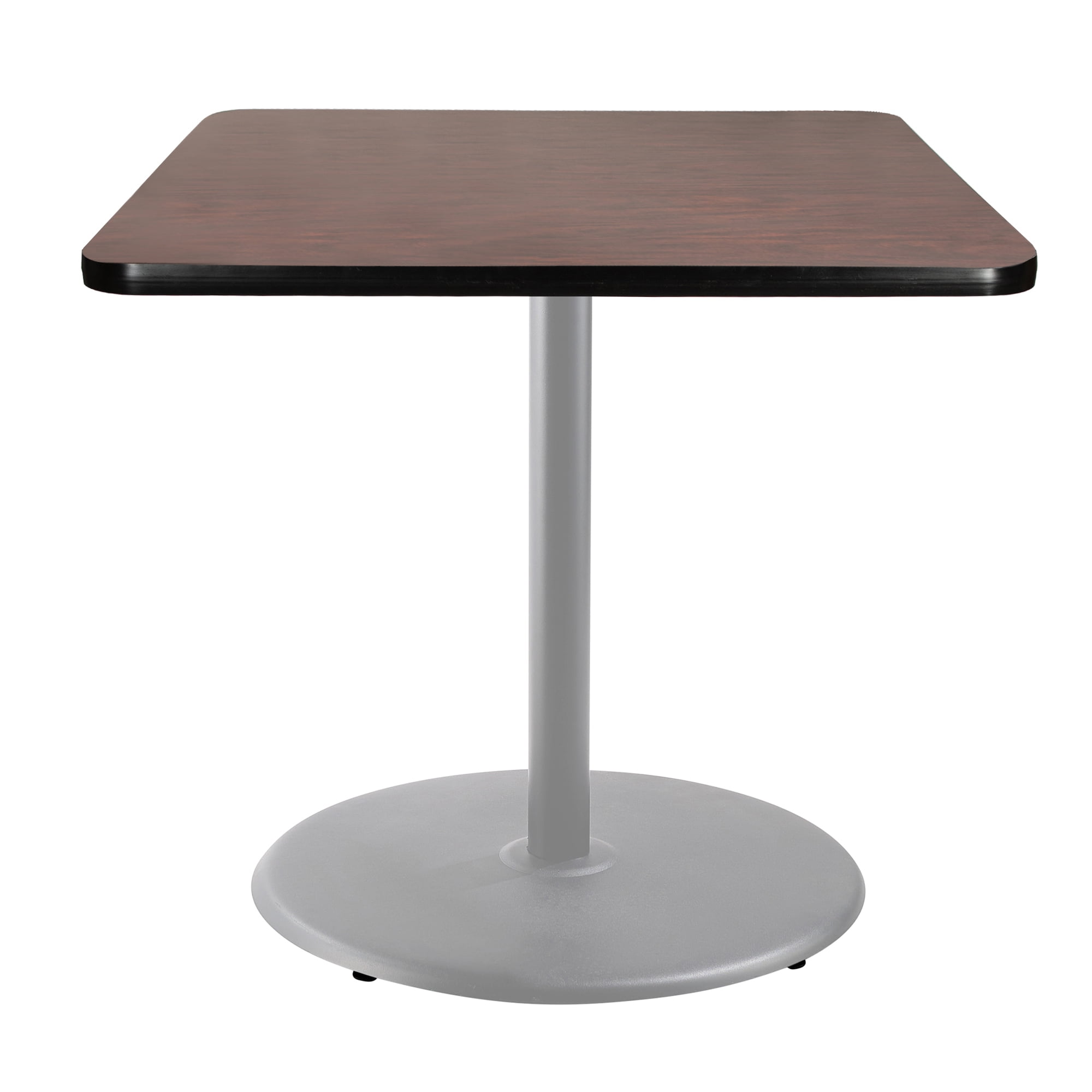 Hampden Furnishings Bennet Collection 36 Inch Cafe Table with Steel Frame and Mahogany Top