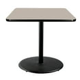 thumbnail image 1 of Hampden Furnishings Bennet Collection Steel Frame 36" Square Top, Round Base, 42" Height, Cafe Table, Black Frame/Grey Nebula Top, 1 of 5