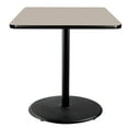 thumbnail image 1 of Hampden Furnishings Bennet Collection Steel Frame 36" Square Top, Round Base, 42" Height, Cafe Table, Black Frame/Grey Nebula Top, 1 of 5