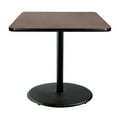 thumbnail image 1 of Hampden Furnishings Bennet Collection Steel Frame 36" Square Top, Round Base, 42" Height, Cafe Table, Black Frame/Mahogany Top, 1 of 5