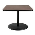 thumbnail image 1 of Hampden Furnishings Bennet Collection Steel Frame 36" Square Top, Round Base, 42" Height, Cafe Table, Black Frame/Mahogany Top, 1 of 5