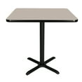 thumbnail image 1 of Hampden Furnishings Bennet Collection Steel Frame 36" Square Top, X Base, 36" Height Cafe Table, Black Frame/Grey Nebula Top, 1 of 5