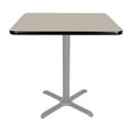 thumbnail image 1 of Hampden Furnishings Bennet Collection Steel Frame 36" Square Top, X Base, 36" Height, Cafe Table Grey Frame/Grey Nebula Top, 1 of 5