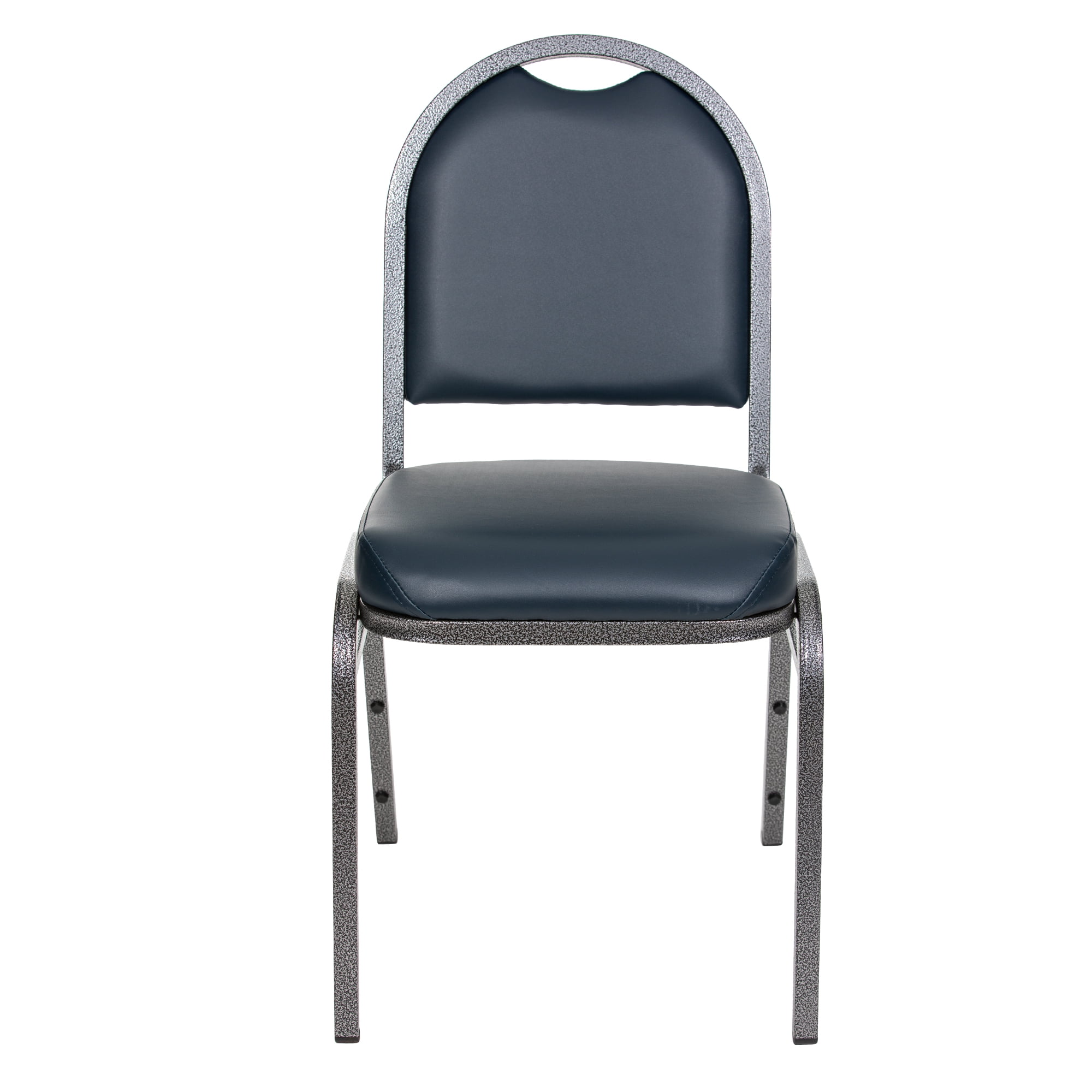 Hampden Furnishings Celia Collection Vinyl Banquet Chair, Dark Blue, Pack of 2