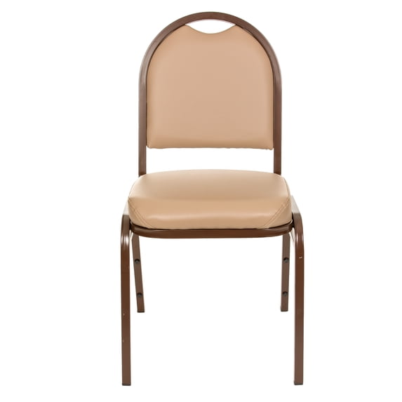 Hampden Furnishings Celia Collection Vinyl Banquet Chair, French Beige, Pack of 2