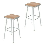 Hampden Furnishings Clint Collection 30" Masonite/Steel Science Stool, Grey, Pack of 2