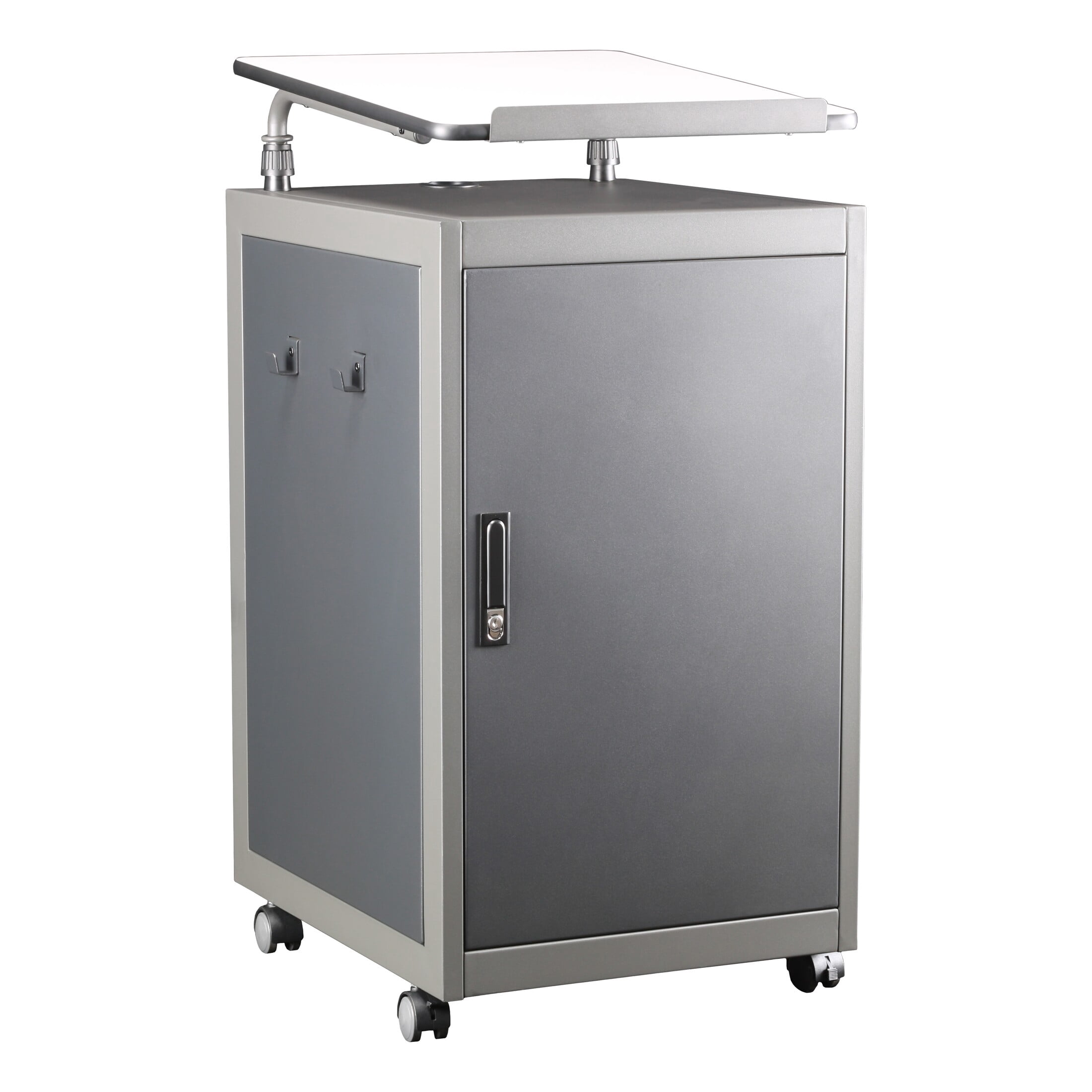 Hampden Furnishings EDU Podium Mobile Lectern, Charcoal Slate and Black