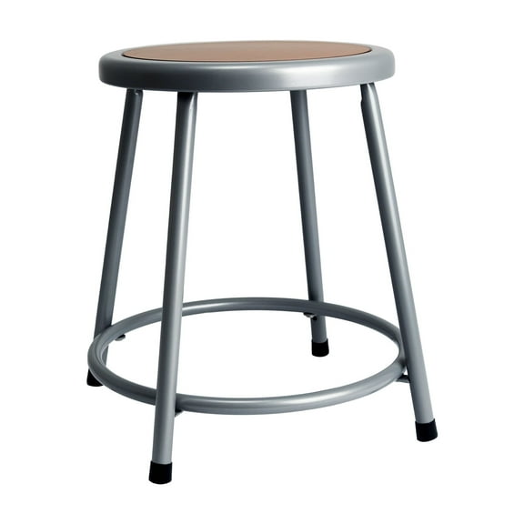 Hampden Furnishings Felix Collection 18-Inch Steel Stool, Grey, AssemblyReady
