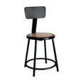 thumbnail image 1 of Hampden Furnishings Felix Collection 18-Inch Steel Stool with Backrest, Black, AssemblyReady, 1 of 5