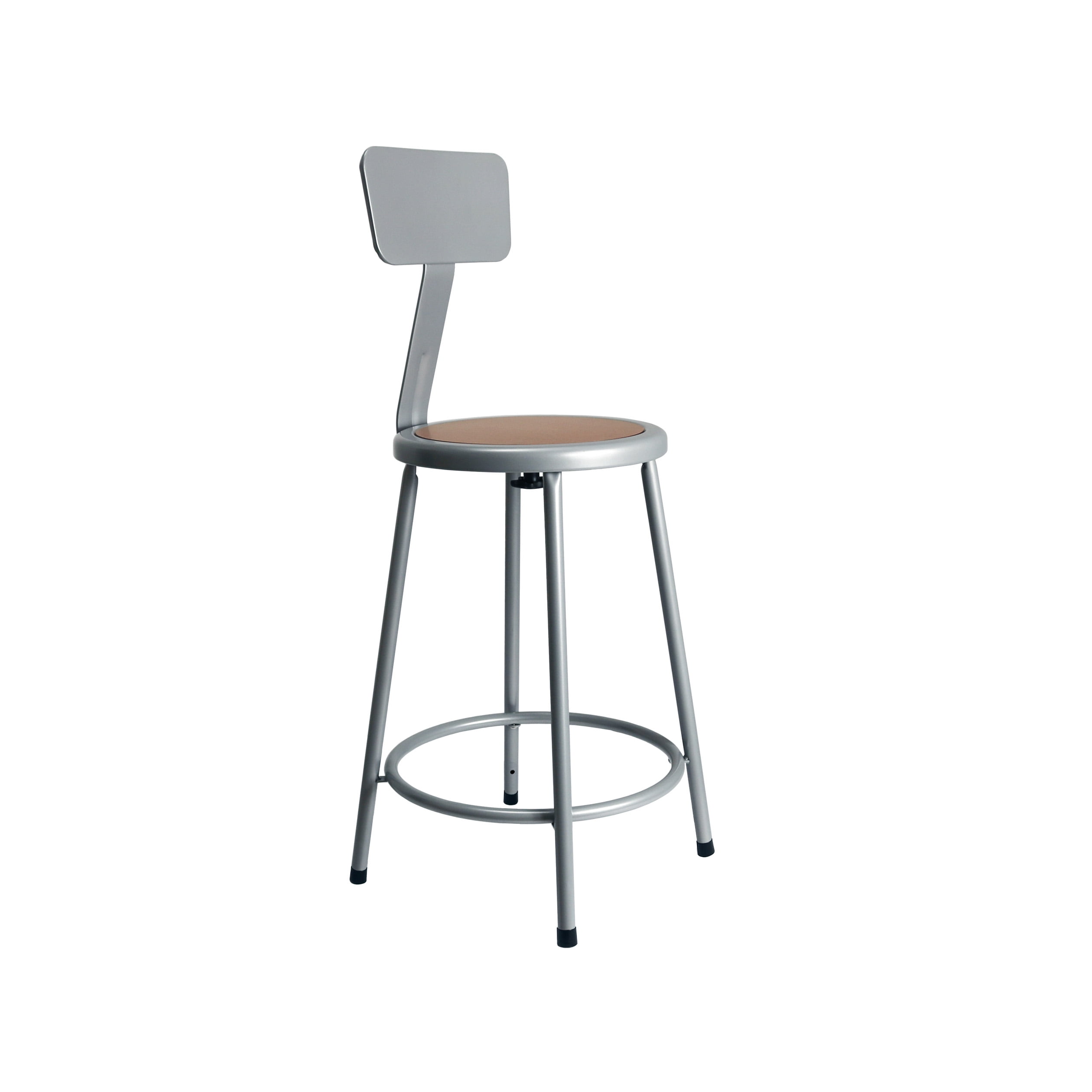 Felix Gray Adjustable Steel Counter Stool with Backrest