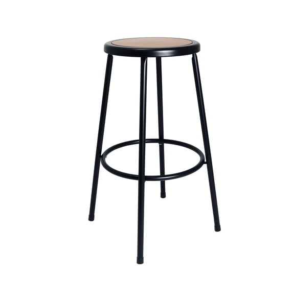 Hampden Furnishings Felix Collection 30-inch Steel Stool, Black, Easy Assembly