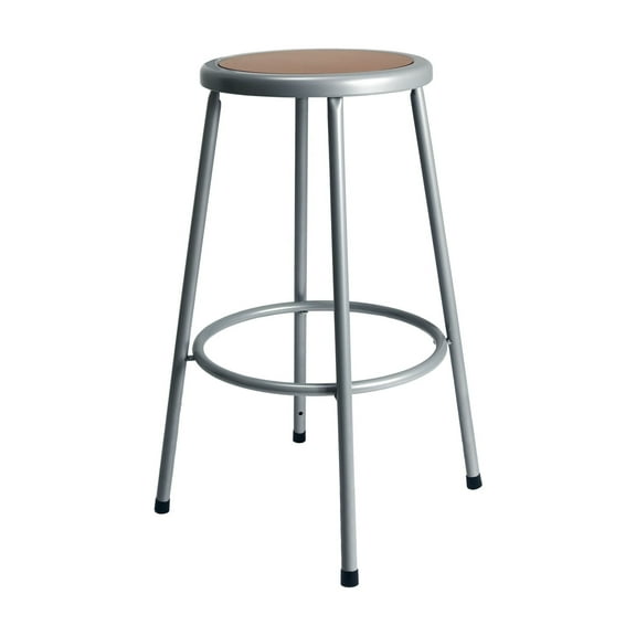 Hampden Furnishings Felix Collection 30-Inch Steel Stool, Grey, AssemblyReady
