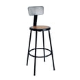 thumbnail image 1 of Hampden Furnishings Felix Collection 30-Inch Steel Stool with Backrest, Black, AssemblyReady, 1 of 6