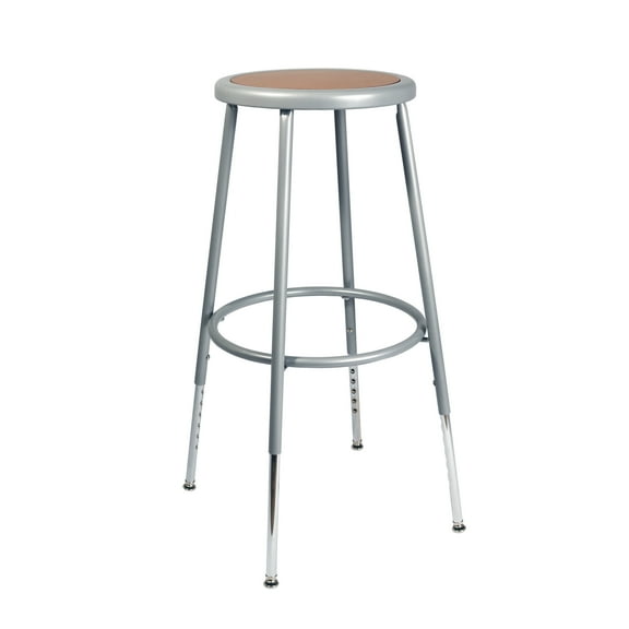 Hampden Furnishings Felix Collection Height Adjustable 25-33 Inch Steel Stool, Grey, AssemblyReady