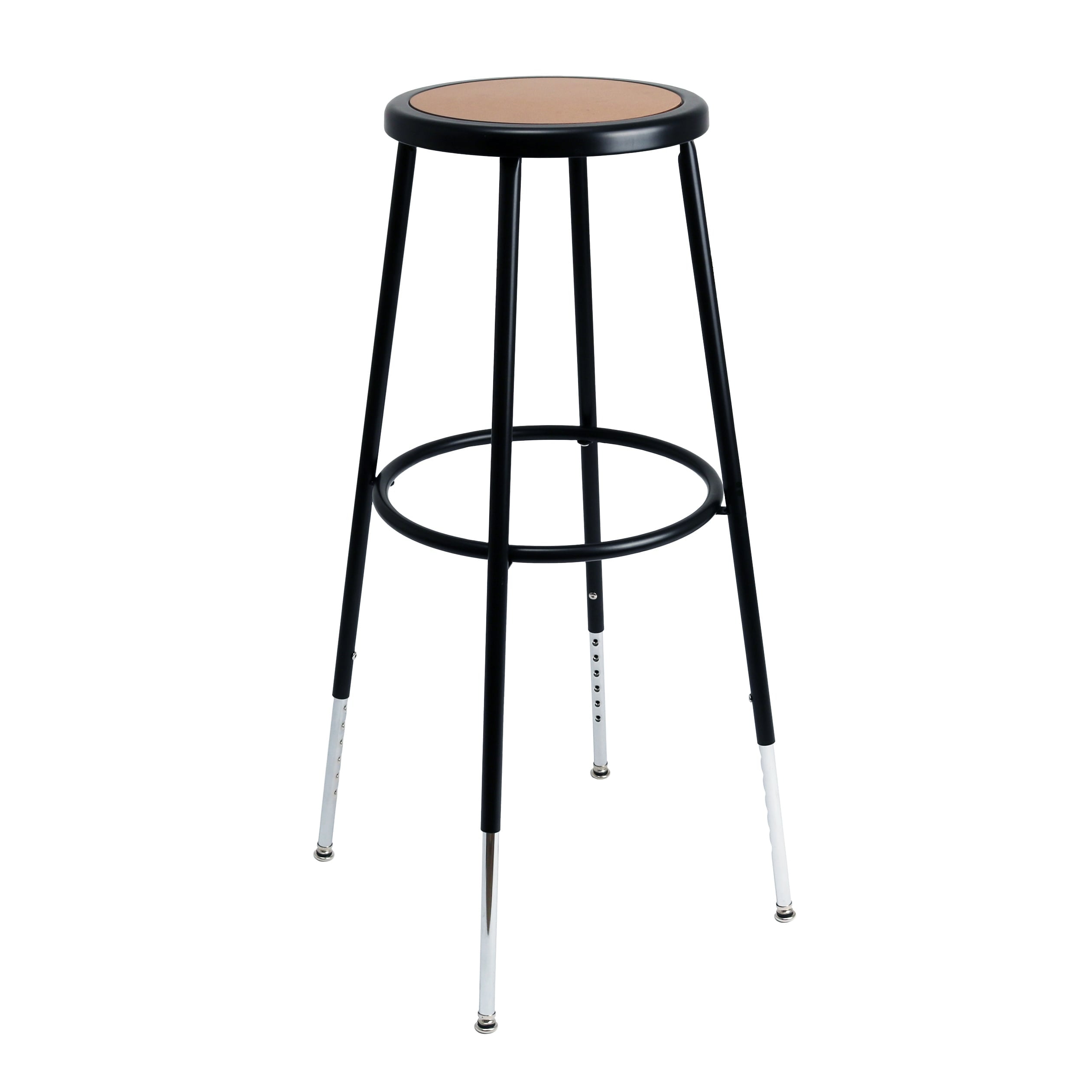 Hampden Furnishings Felix Collection Height Adjustable 32-39 Inch Steel Stool, Black, AssemblyReady
