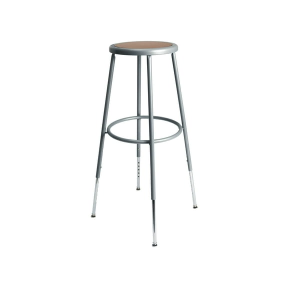 Hampden Furnishings Felix Collection Height Adjustable 32-39 Inch Steel Stool, Grey, AssemblyReady