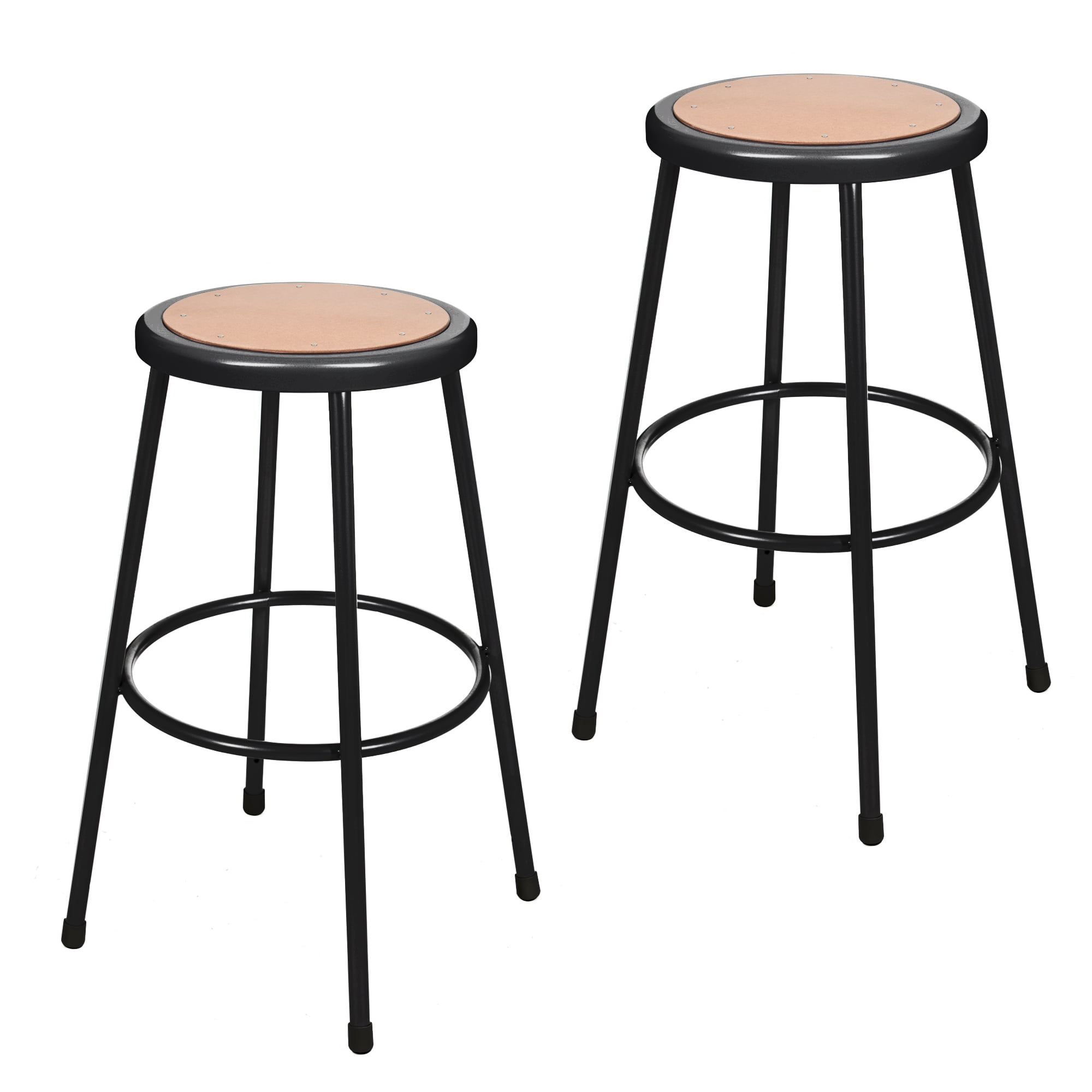 Hampden Furnishings Flynn Collection 30" Masonite/Steel Science Stool, Black, Pack of 2