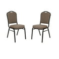 thumbnail image 1 of Hampden Furnishings Lila Collection Fabric Banquet Chair, Natural Taupe, Pack of 2, 1 of 9