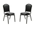 thumbnail image 1 of Hampden Furnishings Lila Collection Vinyl Banquet Chair, Black, Pack of 2, 1 of 9