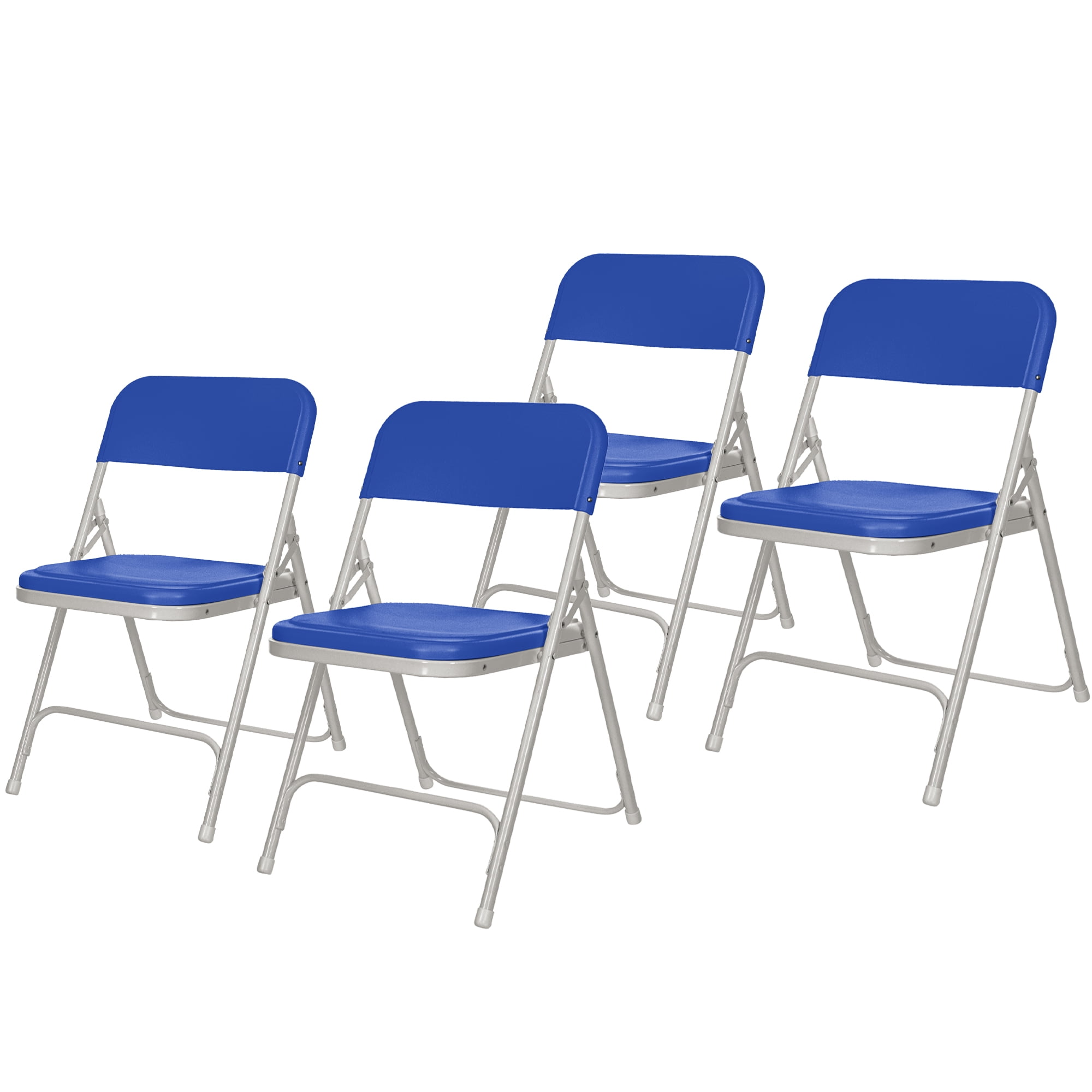Hampden Furnishings Lucille Collection Ultra Light Folding Chair, Blue, Pack of 4