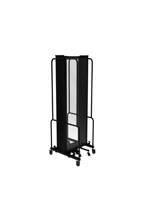 Otis Collection Portable Room Divider, 9 Transparent Panels, Black Frame