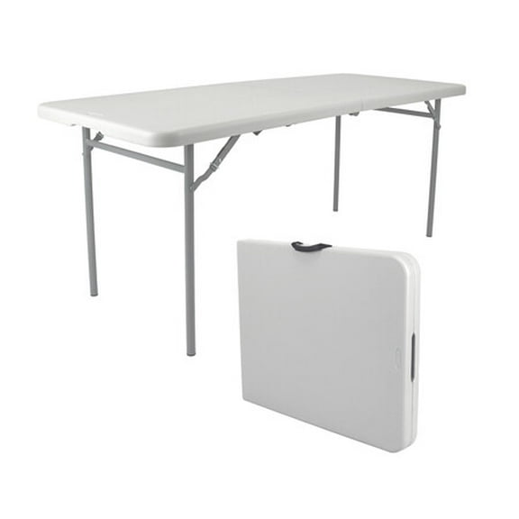 Hampden Furnishings Premium Seating Plastic Fold in Half Table, 30x 60 Indoor/Outdoor
