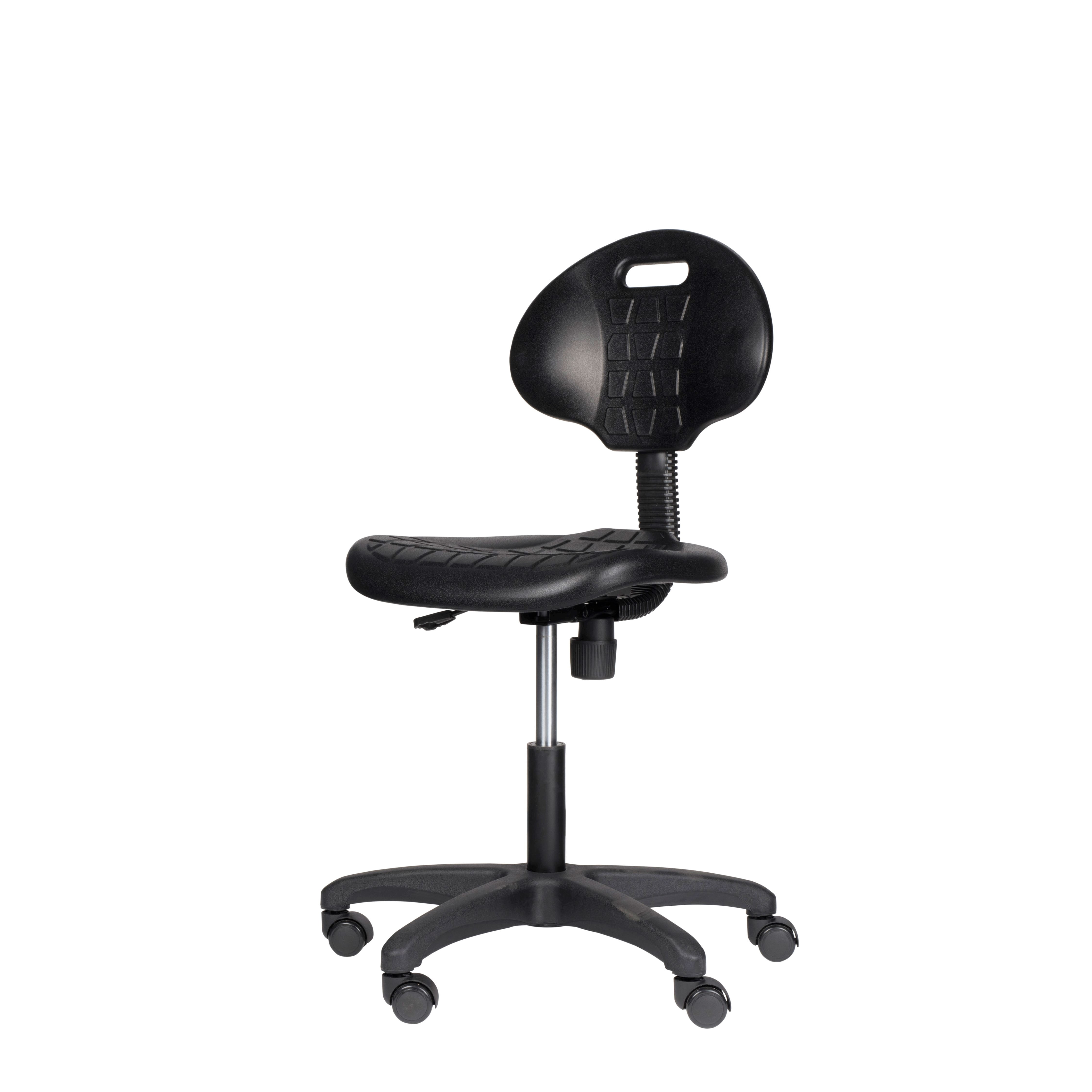 Hampden Furnishings Romulus Collection 16"-21" Rolling Swivel Task Chair, Black